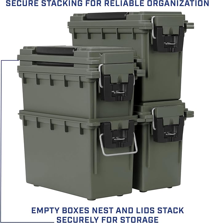 Sheffield 12757 4-Pack Ammo Storage Box, Stackable .30 Cal Field Boxes - Image 6