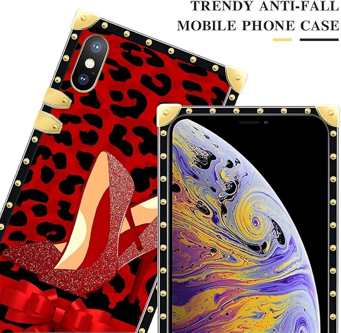 Compatible with iPhone Xs Max Case, Elegant High Heels Luxury Golden Decoration - Image 4