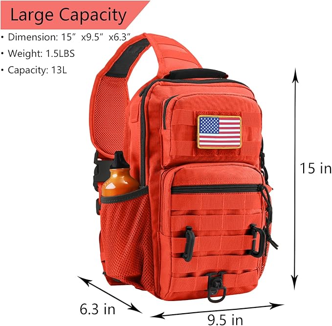 Rover Sling Pack Tactical Shoulder Sling Bag Backpack - Image 2