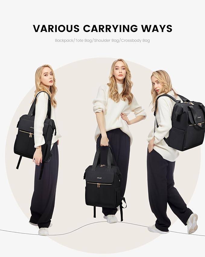 LOVEVOOK Laptop Backpack for Women, 15.6 Inch Work Laptop Bag - Image 9