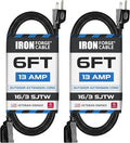 IRON FORGE CABLE 2 Pack of 6 Ft Outdoor Extension Cords by IronForgeCable