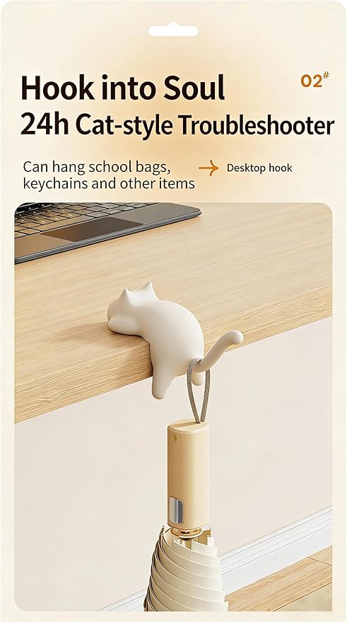 Cat Desk Hook for Kids - Image 3