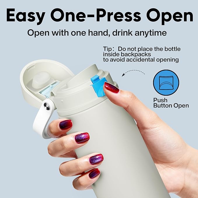 Insulated Water Bottle with Straw - Image 5