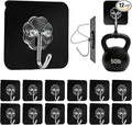 DDMY Black Heavy Duty Adhesive Hooks 2026 Upgraded 50lbs（Max） Sticky Wall Hooks by DDMY
