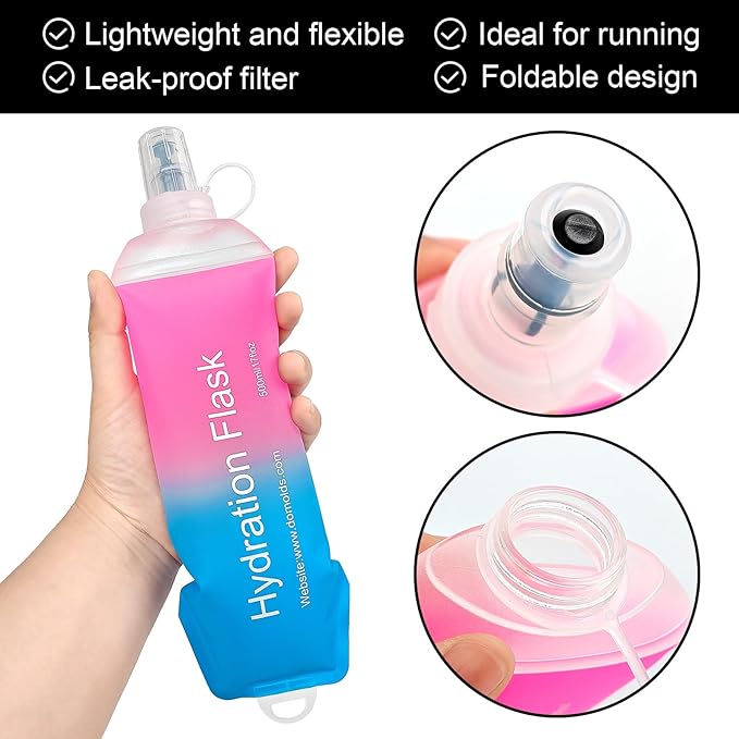 WILDREEDS 250ml Soft Flask, TPU Collapsible Soft Water Bottle - Image 2