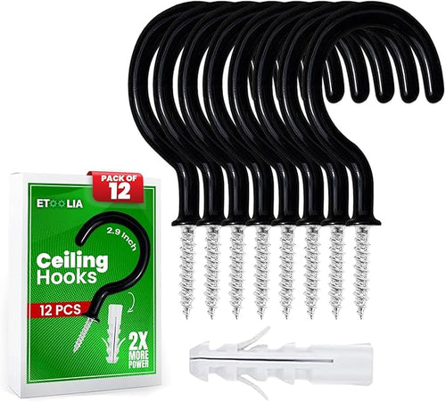 12 Pcs Ceiling Hooks for Hanging Plants by Etoolia