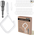 30 Pcs White Eye Hooks Screw Heavy Duty, Ceiling Hooks by Unknown