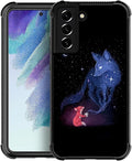 for Samsung Galaxy S21 Plus Case, Galaxy Fox Wolf Pattern Graphic Design Girl by FKBRCL4U