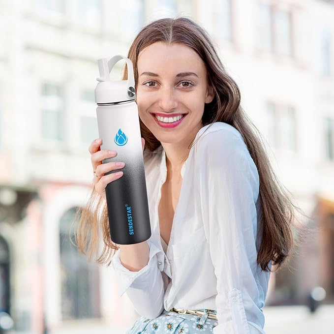 SENDESTAR Water Bottle 40oz Double Wall Vacuum Insulated Leak Proof Stainless - Image 3