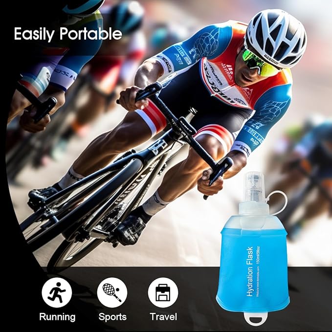 WILDREEDS 150ml Soft Flask, TPU Collapsible Soft Water Bottle - Image 4