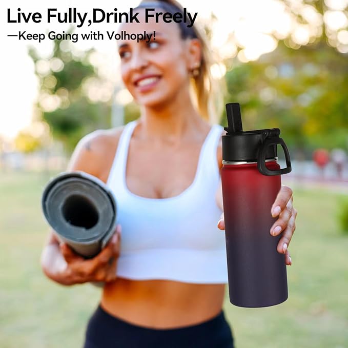 Volhoply 18oz Kids Insulated Water Bottle, Stainless Steel Water Bottles - Image 7