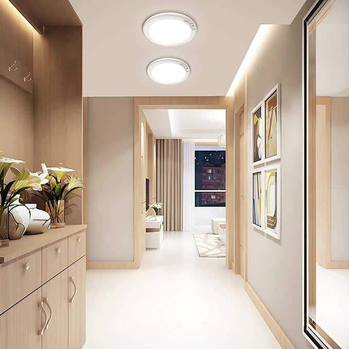 SunRider 2-Pack Rechargeable Motion Sensor LED Ceiling Light - Image 6