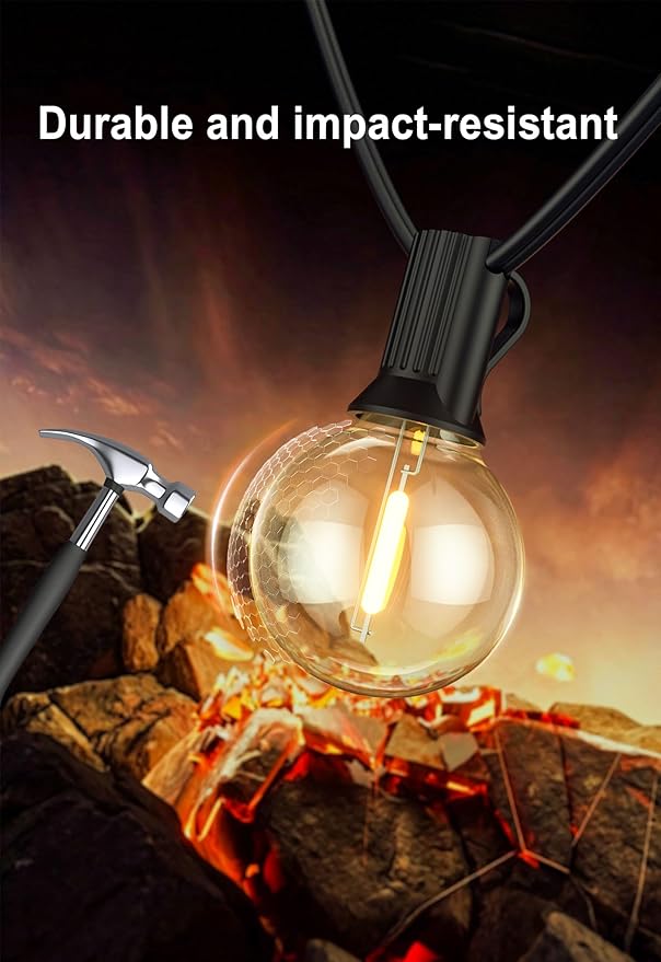 DAMAING Outdoor 100FT Globe String Lights - Image 2