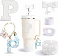 6PCS White Stanley Cup Accessories Set Fit by MOTEERLLU