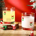 Skylety 2 Pcs Christmas Icon Juice Glasses Xmas Drinking Cups Old Fashioned by Skylety
