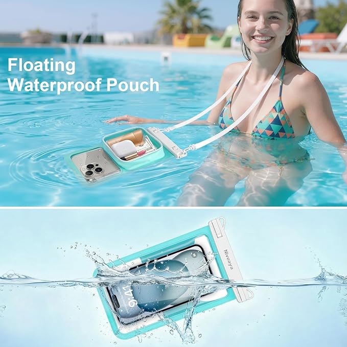 Niveaya [Floatable Floating Waterproof Phone Pouch 2 Pack-Up to 8.5", Large - Image 2