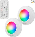 Amazon Basics LED Puck Lights, Color Changing, Battery Operated, IR Remote by AmazonBasics