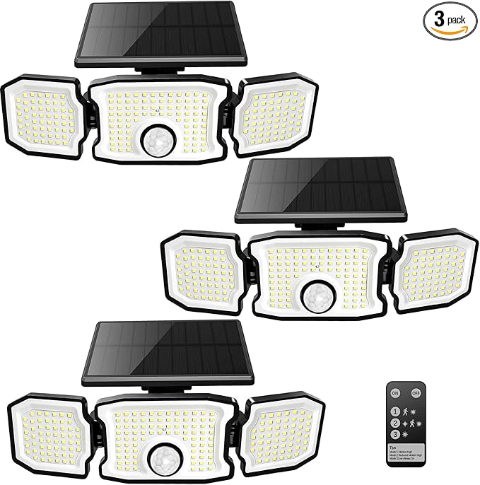 Solar Lights Outdoor Waterproof- 2800LM 200LED Solar Motion Sensor Lights by Unknown