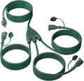 BN-LINK Outdoor Extension Cord 1 to 3 Splitter, Max 13 ft Extension, 16/3 SJTW by BN-LINK