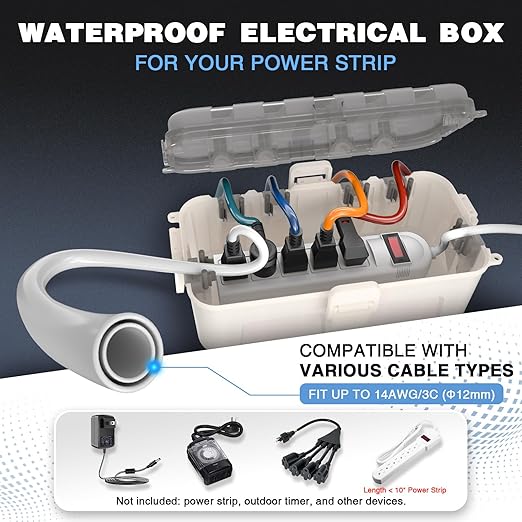 Flemoon Medium Outdoor Electrical Box Waterproof - Image 2