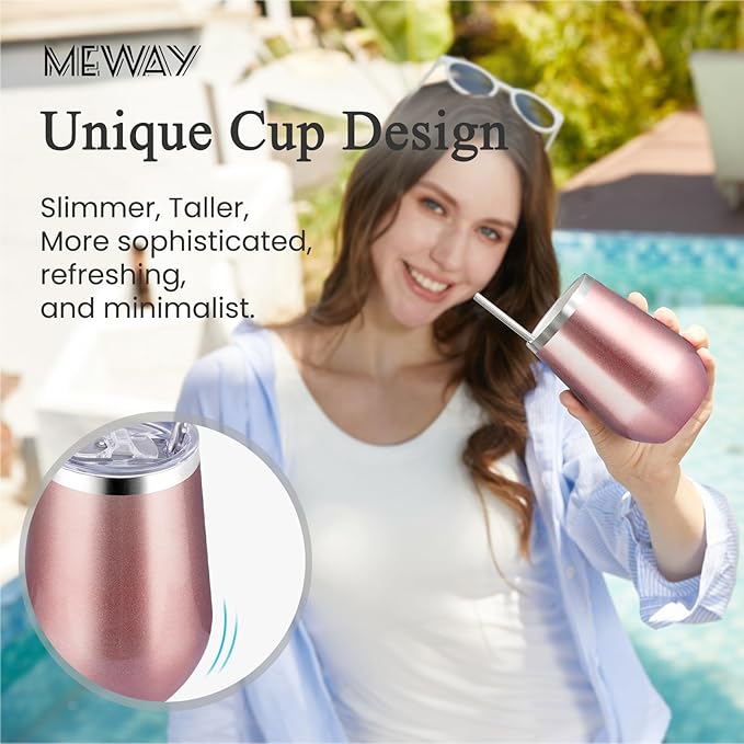 MEWAY Stemless 12oz Insulated Wine Tumbler - Image 4