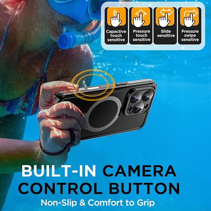 AICase Magnetic for iPhone 16 Pro Max Case Waterproof Magsafe Shockproof - Image 2