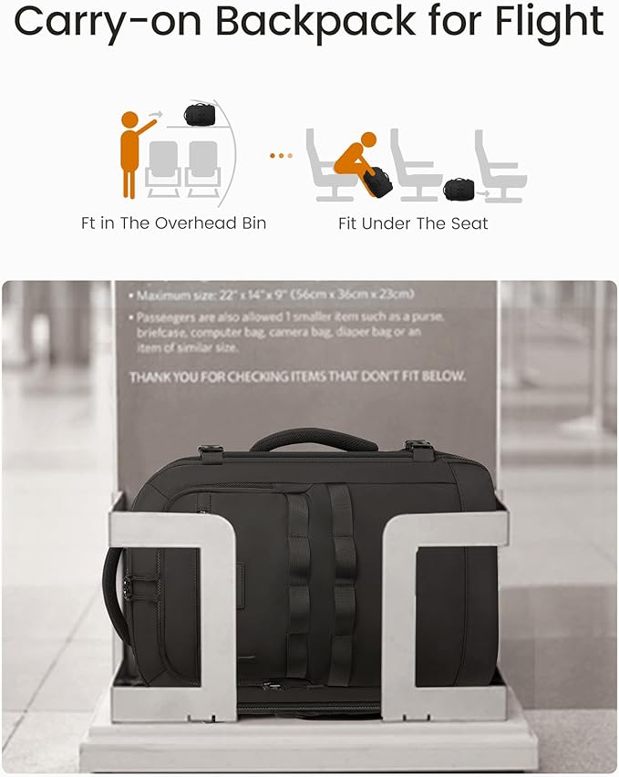 LOVEVOOK 40L Travel Backpack for Women & Men, TSA Approved Carry On Backpack - Image 4