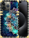 Compatible with iPhone 16 Pro Case, Starry Sky Colourful Mandala Luxury Golden by Unknown