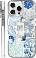 Case for iPhone 16 Pro Max, Sea Life Ocean Waves Seashell Collage Phone Case by Toulas