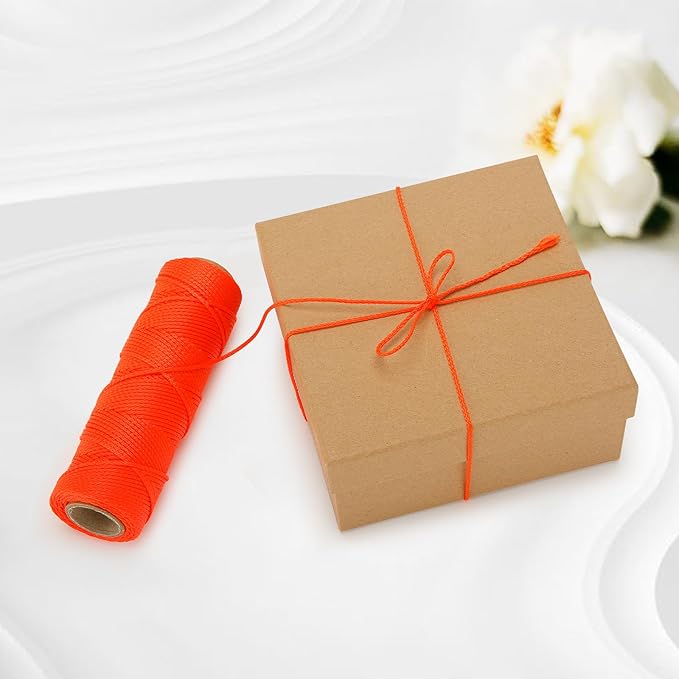 KINGLAKE Orange Mason Line, Nylon Twine, #18 Braided Durable Nylon Twine - Image 5