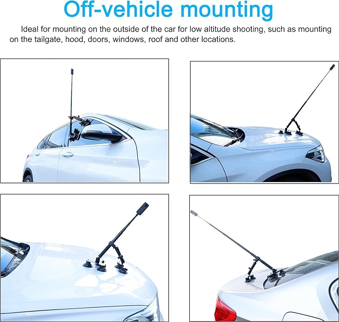 PellKing Suction Car Mount for Insta360 x5, One RS, R Compatible - Image 4