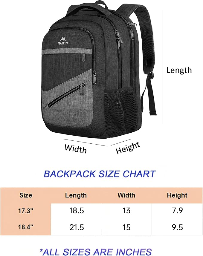 MATEIN Extra Large 50 L Travel Laptop Backpack, Water Resistant Work Computer - Image 9