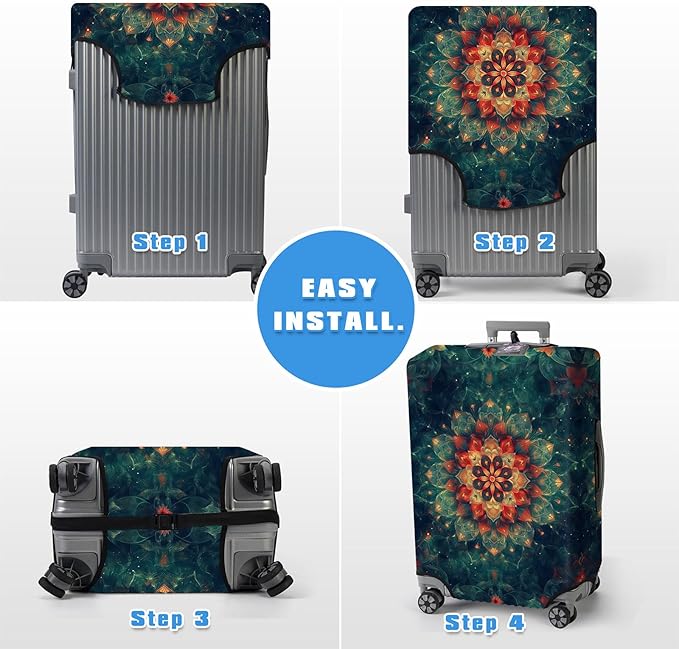 Luggage Cover Protector for 30-32 Inch Suitcases, TSA Approved Elastic Travel - Image 6