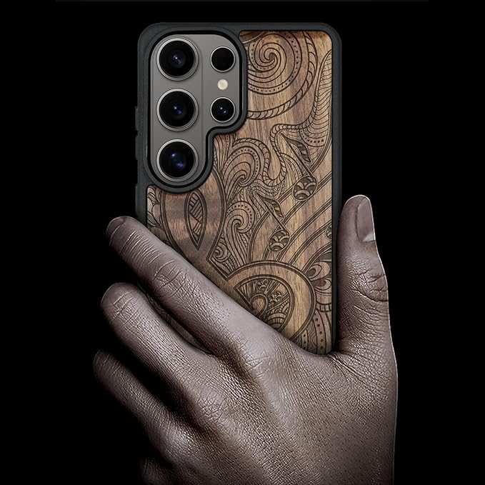 Carveit Magnetic Wooden Case for Samsung Galaxy S26 Ultra Case 2026, TPU - Image 2