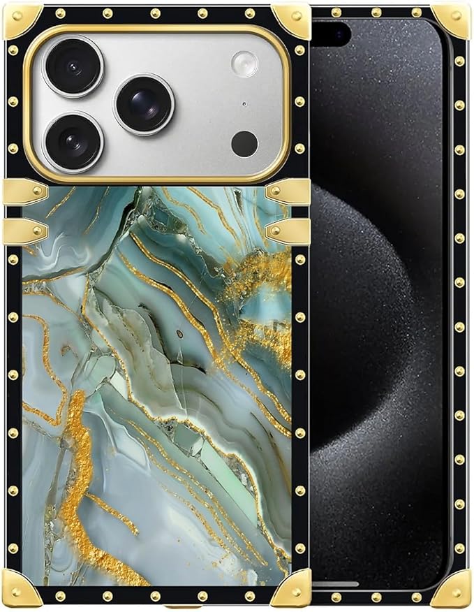 for iPhone 17 Pro Max Case Luxury Golden Decoration by Unknown