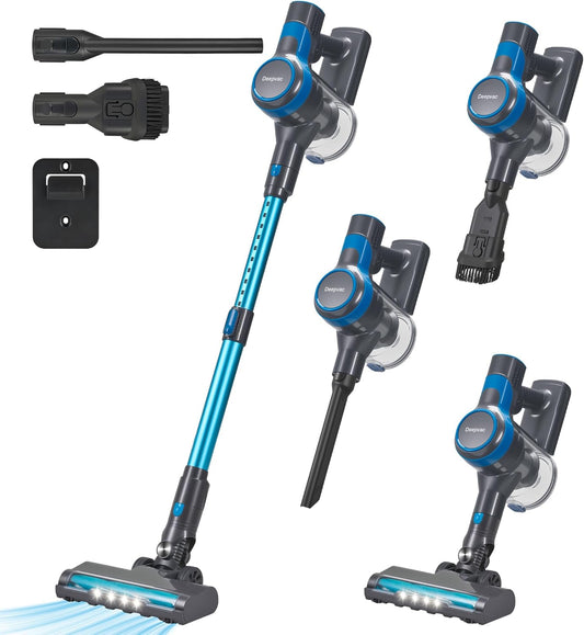 250W 25KPa Suction Cordless Vacuum Cleaner, 6-in-1 Lightweight Stick Vacuum with LED Display, 45 Mins Runtime for Hard Floor, Carpet, Pet Hair, Car Cleaning