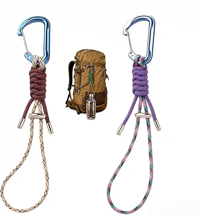 2-Pack Paracord Lanyard with Aluminum Carabiner Clip -Heavy-Duty Survival by FamilyQualityJOYLife