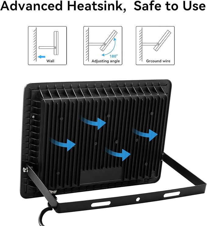 4Pack-60W LED Flood Light Outdoor, 6600lm LED Work Light - Image 4