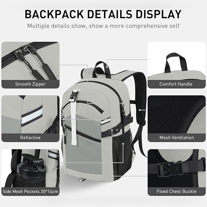 Small Hiking Backpack, 20L Lightweight Travel Daypack, Traveling and Outdoor - Image 3
