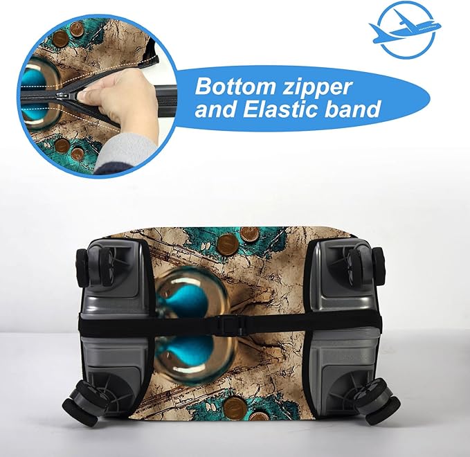 Luggage Cover Protector for 22-24 Inch Suitcases, TSA Approved Elastic Travel - Image 5