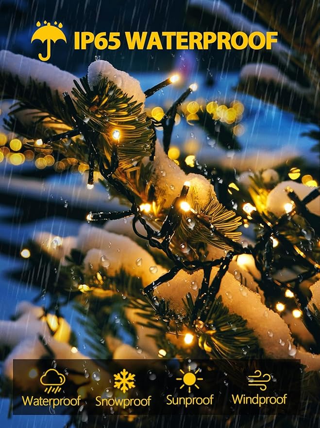 4 Pack 400 LED Solar String Lights - Image 5