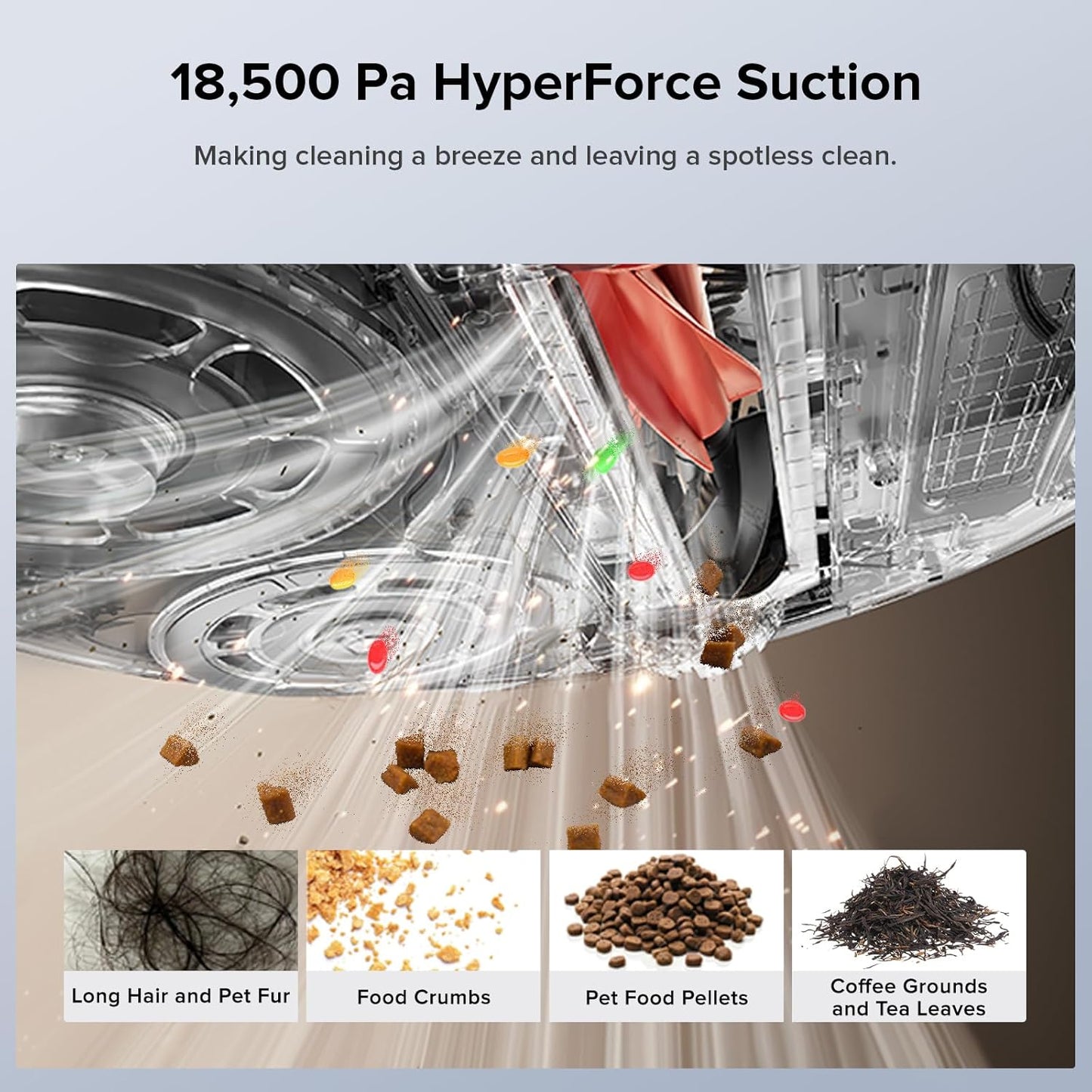 Roborock Qrevo Edge S5A Robot Vacuum and Mop, 18,500Pa, Zero-Tangling, DuoDivide Main Brush, FlexiArm Side Brush, Hot Water Mop Washing & Self-Cleaning, Warm Air Drying, Self-Emptying, Black