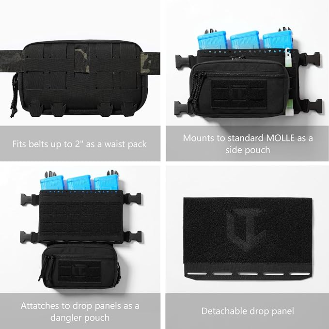 Tactical Admin Pouch Laser Cut MOLLE EDC Tool Organizer - Image 5