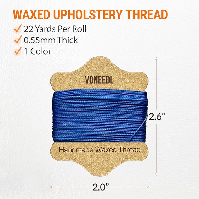 Upholstery Repair Kit: Waxed Sewing Thread & Heavy Duty Needles - Image 3