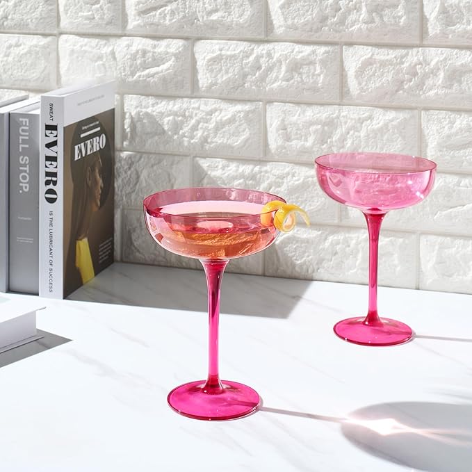 Khen Acrylic Shatterproof Martini, Champagne & Cocktail Unbreakable Glasses | - Image 2