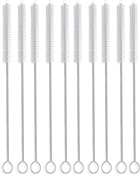Straw Brush, Nylon Pipe Tube Cleaner 8.2-ihch X 2/5-inch Set of 10
