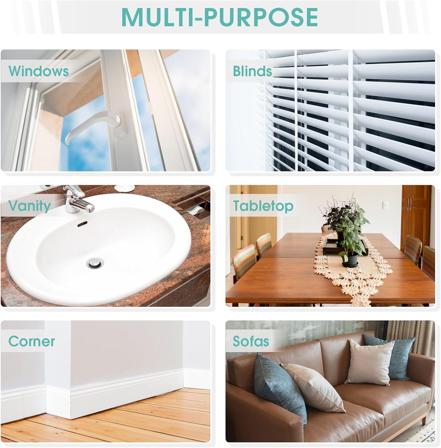 4 Pack Damp Dusting Sponge Duster, Dust Cleaning Sponge, Reusable Household Cleaning Sponge Tool for Blinds, floorboards, Fan Blades, Vents, Glass, Railings, Mirrors(Pink,Green,Yellow,Blue)