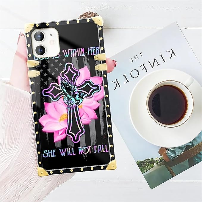 Compatible with iPhone 11 Case, Praying Cross Hands Luxury Golden Decoration - Image 7