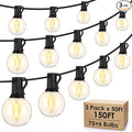 Mlambert 150Ft Outdoor String Lights, G40 Globe Patio Lights by Mlambert