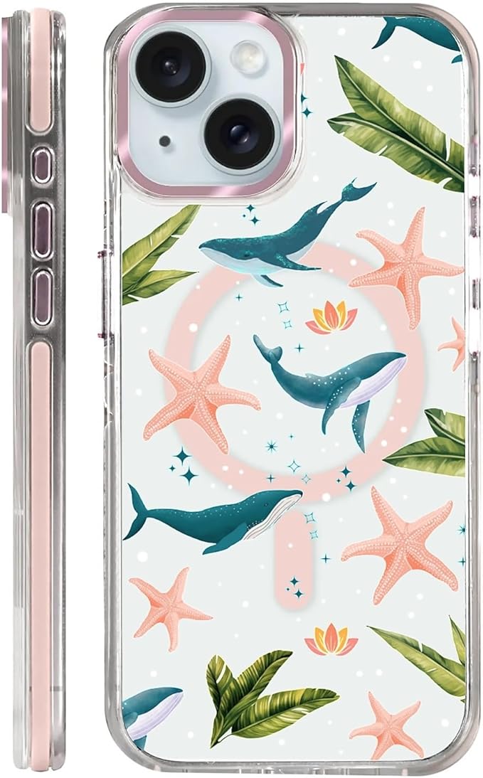 Case for iPhone 15, Sealife Whale Ocean Wildlife Clear Phone Case Design，for by Toulas